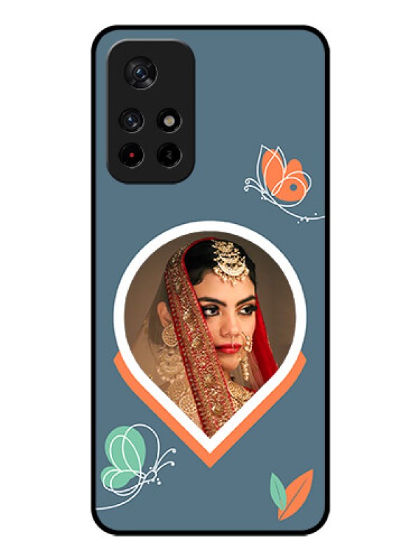 Custom Poco M4 Pro 5G Custom Glass Mobile Case - Droplet Butterflies Design