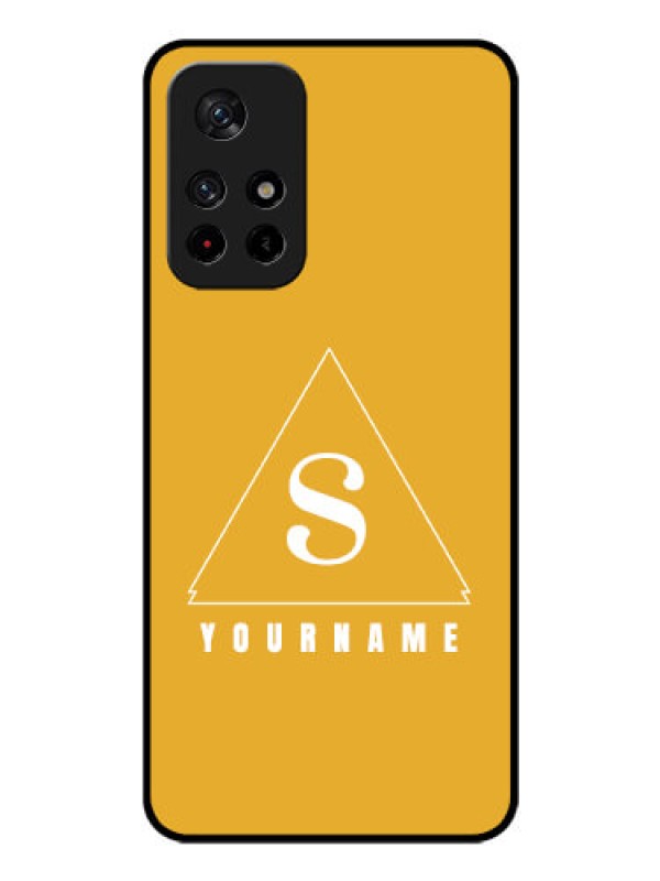 Custom Poco M4 Pro 5G Personalized Glass Phone Case - simple triangle Design