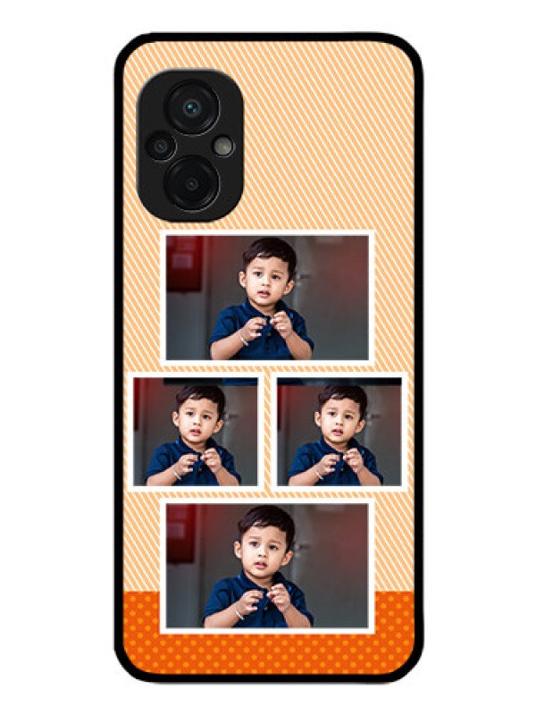 Custom Poco M5 Photo Printing on Glass Case - Bulk Photos Upload Design