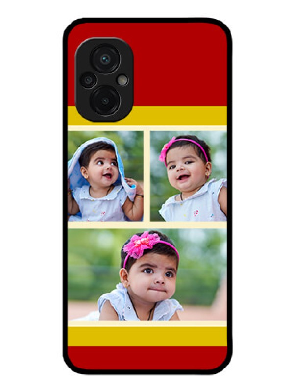 Custom Poco M5 Custom Glass Mobile Case - Multiple Pic Upload Design