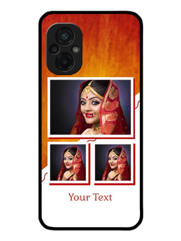 Custom Poco M5 Custom Glass Phone Case - Wedding Memories Design