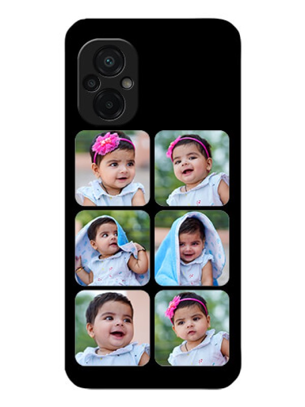 Custom Poco M5 Photo Printing on Glass Case - Multiple Pictures Design