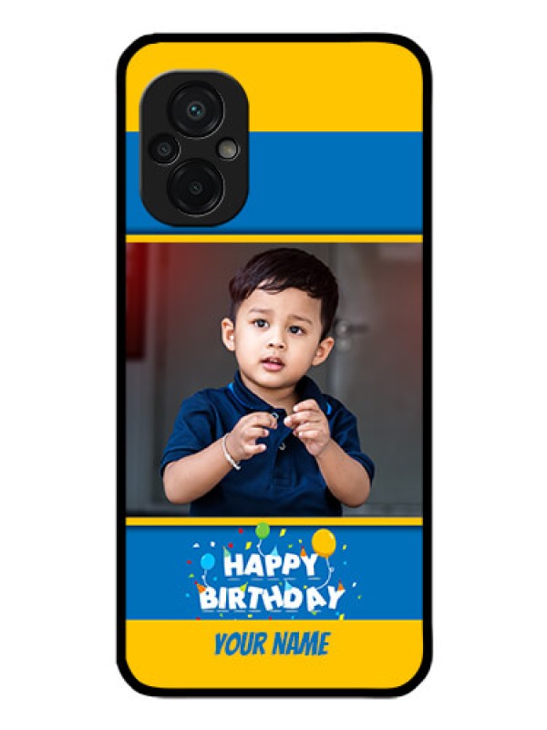 Custom Poco M5 Custom Glass Mobile Case - Birthday Wishes Design
