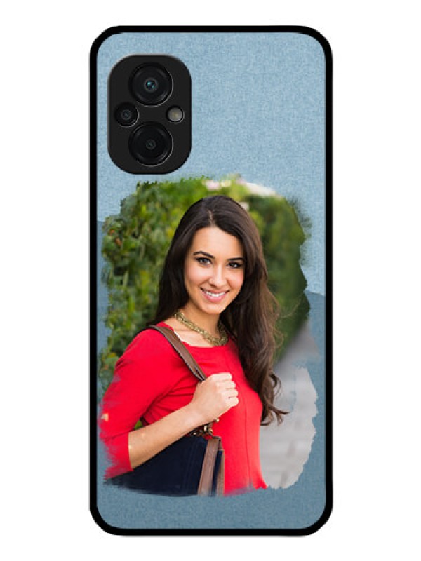 Custom Poco M5 Custom Glass Mobile Case - Grunge Line Art Design