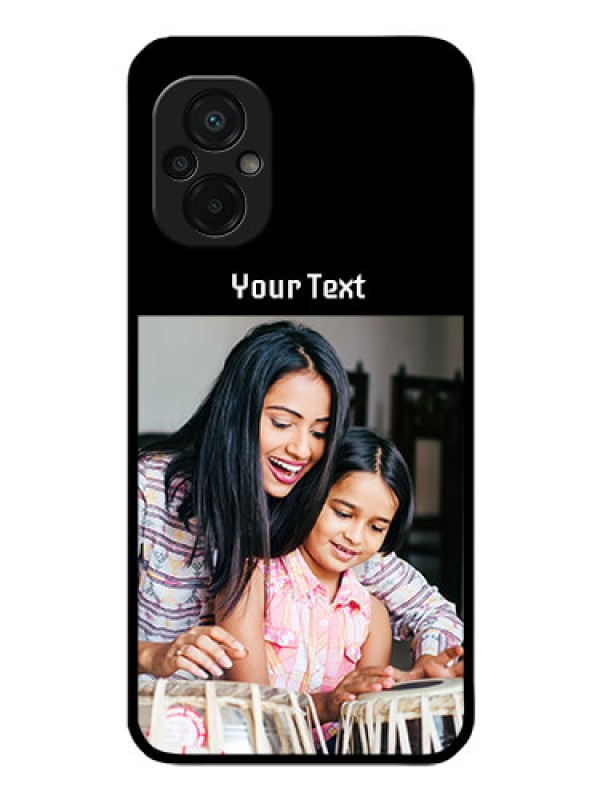 Custom Poco M5 Photo with Name on Glass Phone Case