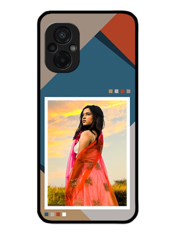 Custom Poco M5 Personalized Glass Phone Case - Retro color pallet Design