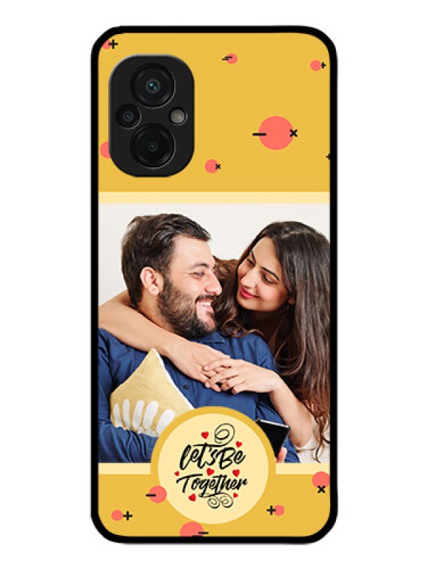 Custom Poco M5 Photo Printing on Glass Case - Lets be Together Design