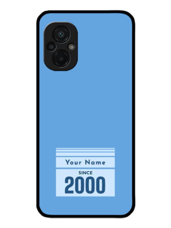 Custom Poco M5 Custom Glass Mobile Case - Custom Year of birth Design
