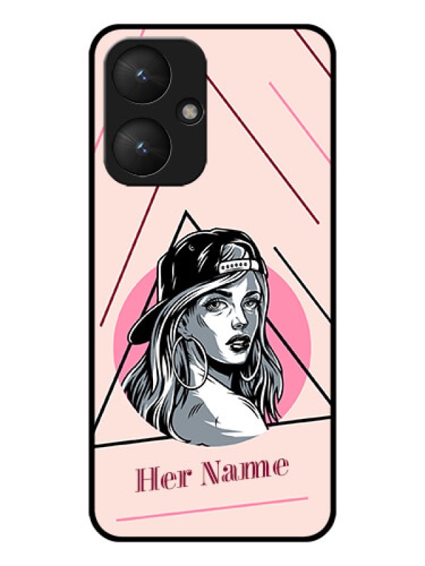 Custom Poco M6 5G Custom Glass Phone Case - Rockstar Girl Design