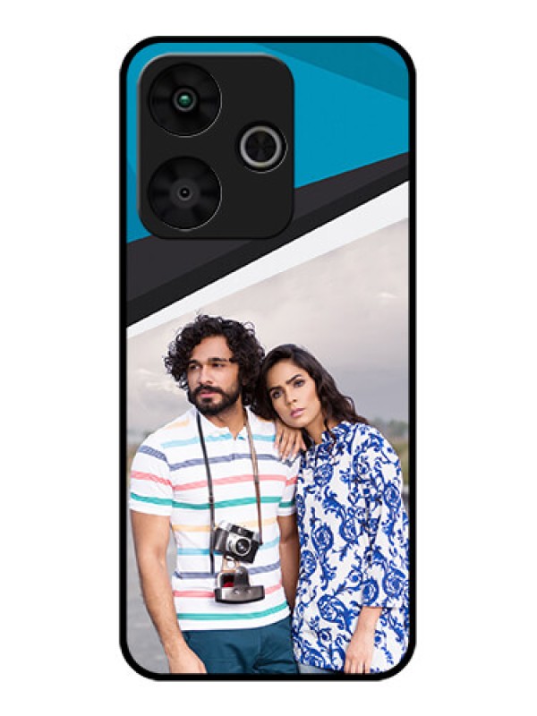 Custom Poco M6 Plus 5G Custom Glass Phone Case - Simple Pattern Photo Upload Design