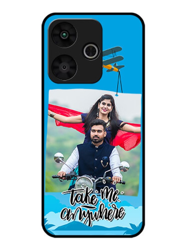 Custom Poco M6 Plus 5G Custom Glass Phone Case - Traveller Design