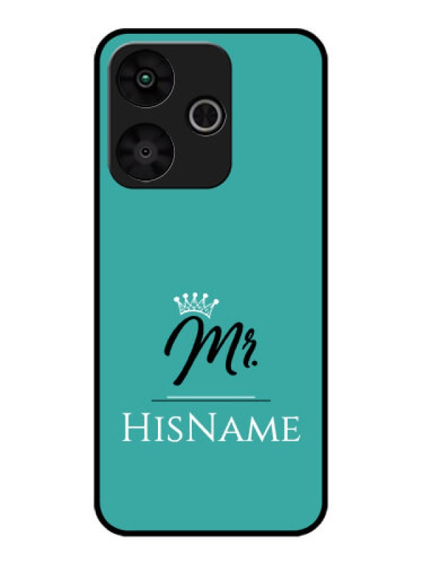 Custom Poco M6 Plus 5G Custom Glass Phone Case - Mr With Name Design