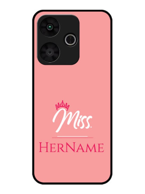 Custom Poco M6 Plus 5G Custom Glass Phone Case - Mrs With Name Design