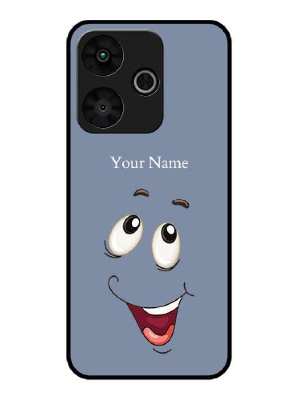 Custom Poco M6 Plus 5G Custom Glass Phone Case - Laughing Cartoon Face Design