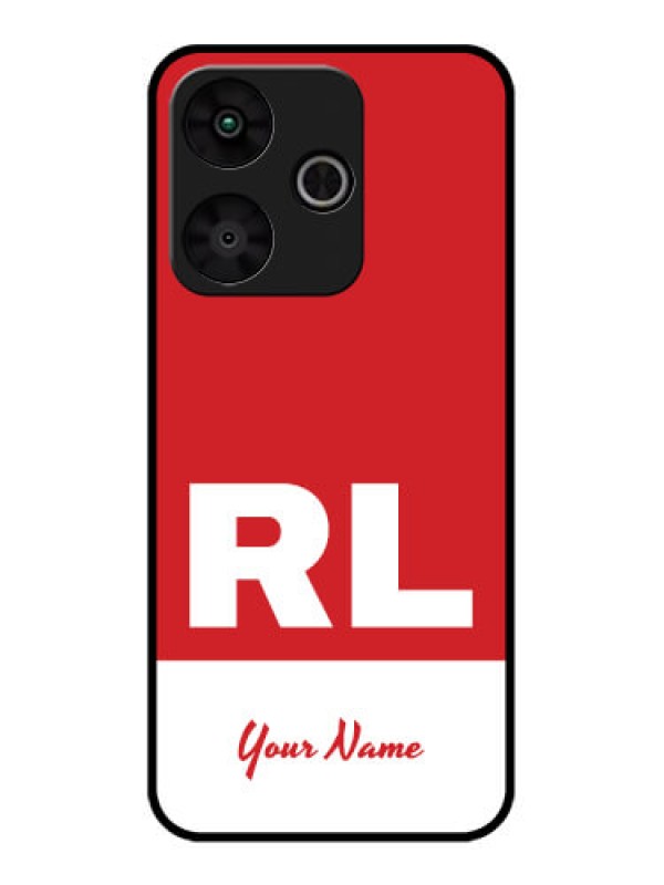 Custom Poco M6 Plus 5G Custom Glass Phone Case - Dual Tone Custom Text Design