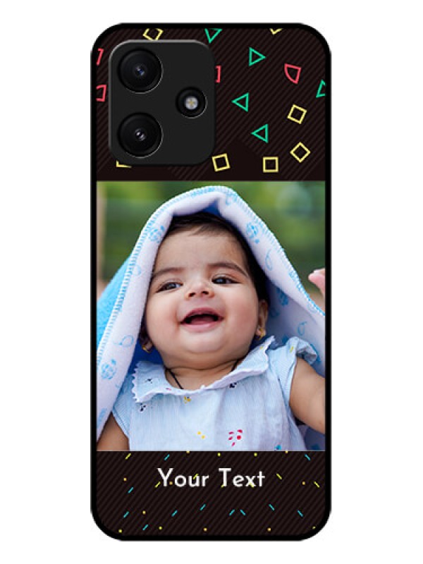 Custom Poco M6 Pro 5G Custom Glass Phone Case - with confetti birthday design