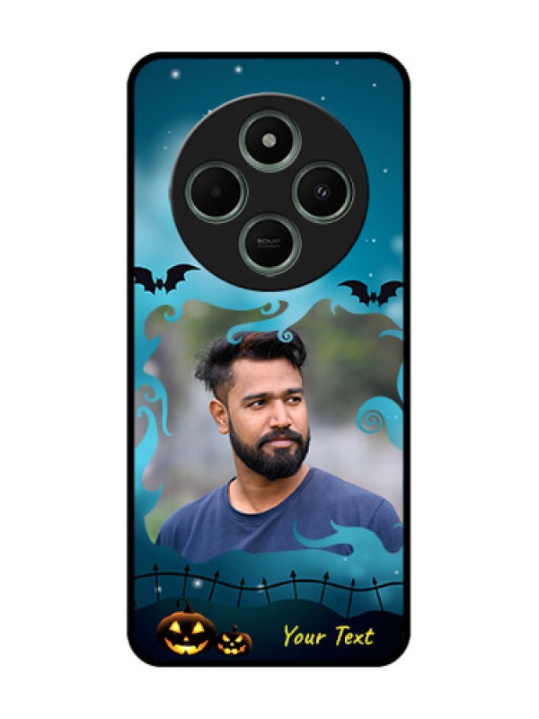 Custom Poco M7 5G Custom Glass Phone Case - Halloween Frame Design
