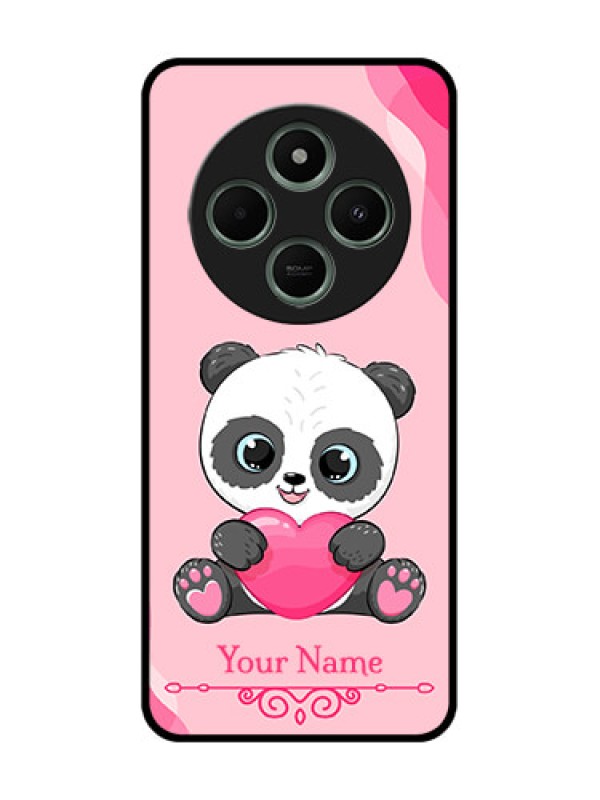 Custom Poco M7 5G Custom Glass Phone Case - Cute Panda Design