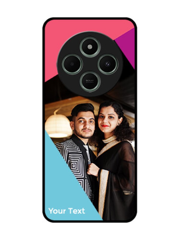 Custom Poco M7 5G Custom Glass Phone Case - Stacked Triple Colour Design