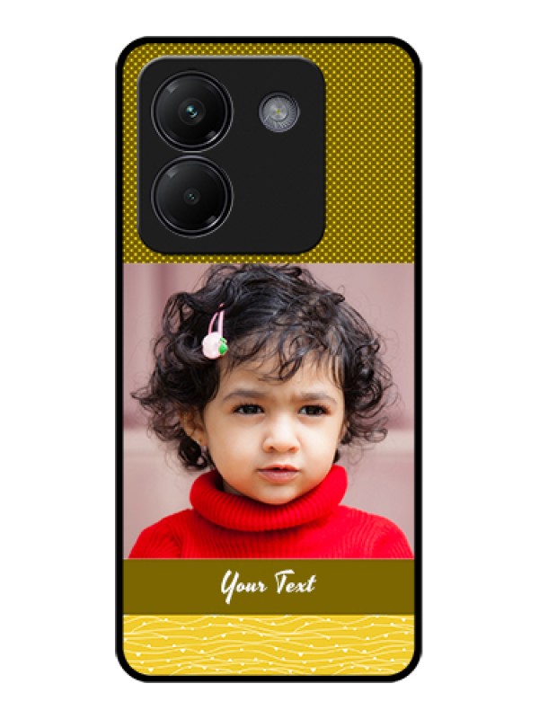 Custom Poco M7 Pro 5G Custom Glass Phone Case - Simple Green Color Design