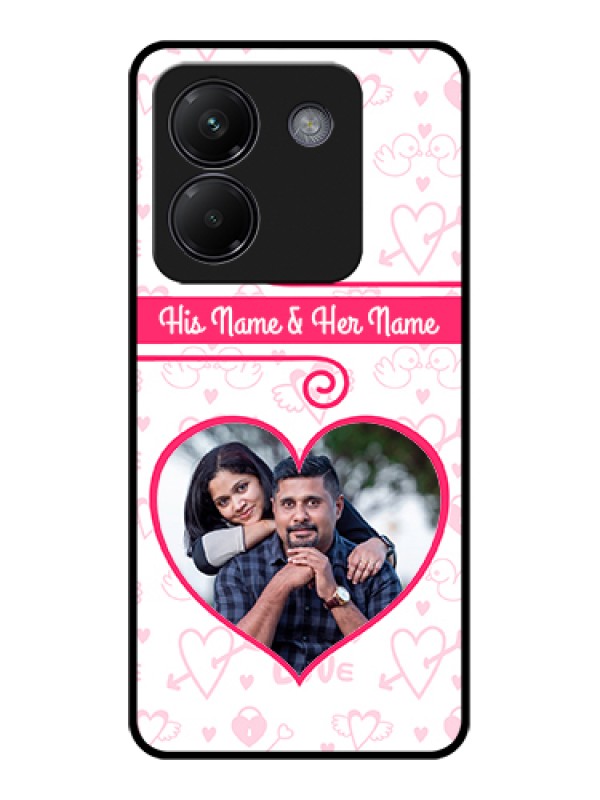 Custom Poco M7 Pro 5G Custom Glass Phone Case - Heart Shape Love Design