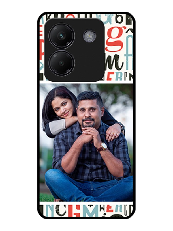 Custom Poco M7 Pro 5G Custom Glass Phone Case - Alphabet Design