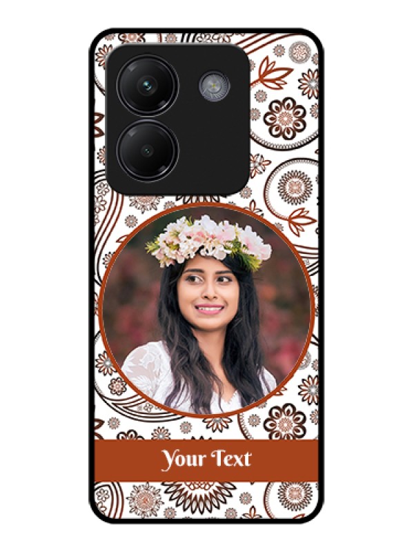 Custom Poco M7 Pro 5G Custom Glass Phone Case - Abstract Flower Design