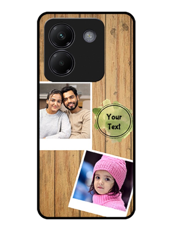 Custom Poco M7 Pro 5G Custom Glass Phone Case - Wooden Texture Design