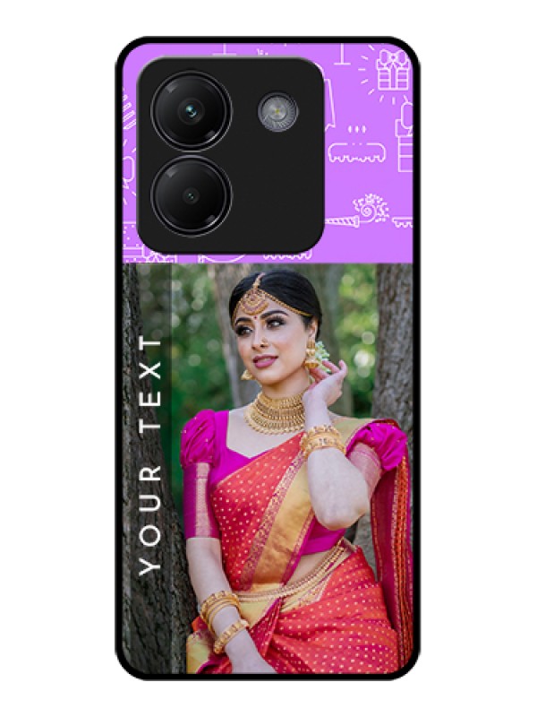 Custom Poco M7 Pro 5G Custom Glass Phone Case - Birthday Icons Design