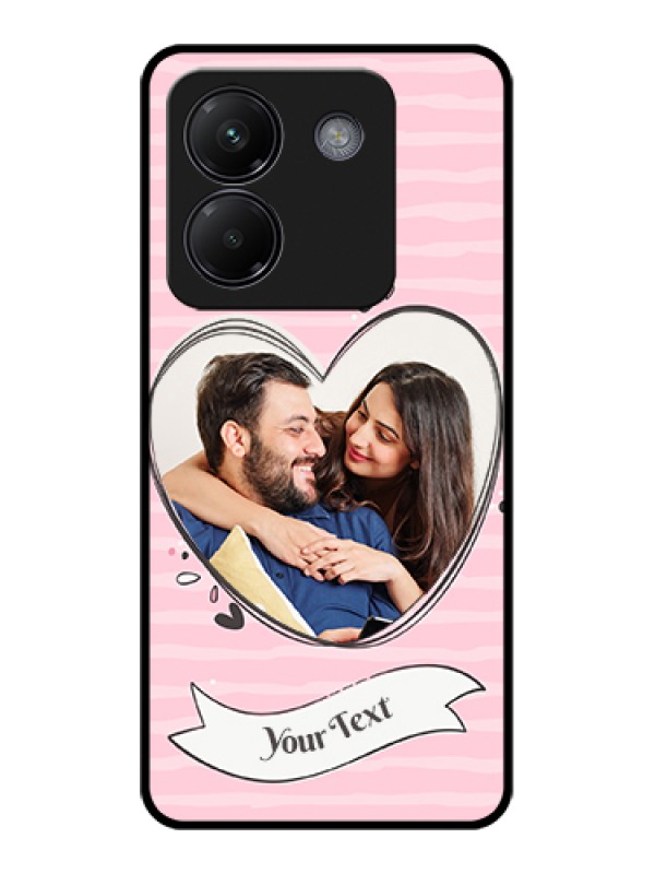 Custom Poco M7 Pro 5G Custom Glass Phone Case - Vintage Heart Design