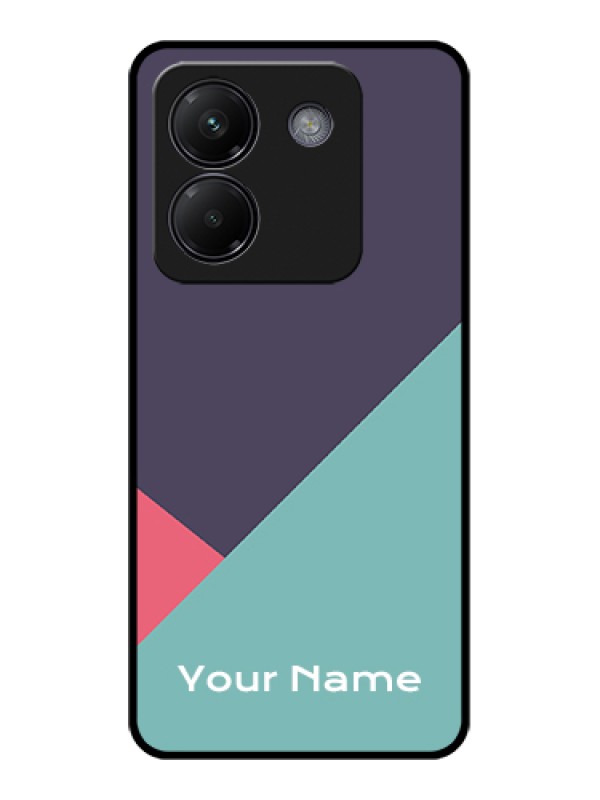 Custom Poco M7 Pro 5G Custom Glass Phone Case - Tri Color Abstract Design