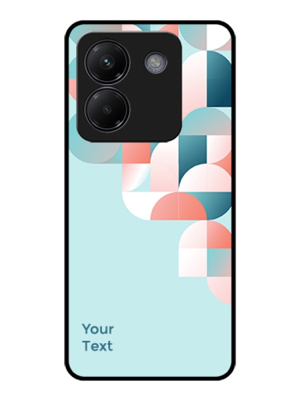 Custom Poco M7 Pro 5G Custom Glass Phone Case - Stylish Semi - Circle Pattern Design