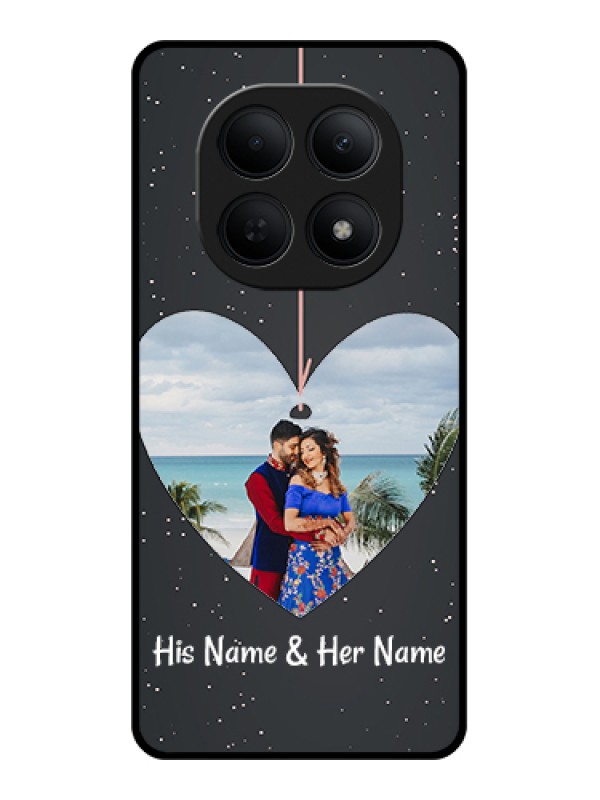 Custom Poco M8 5G Custom Glass Phone Case - Hanging Heart Design