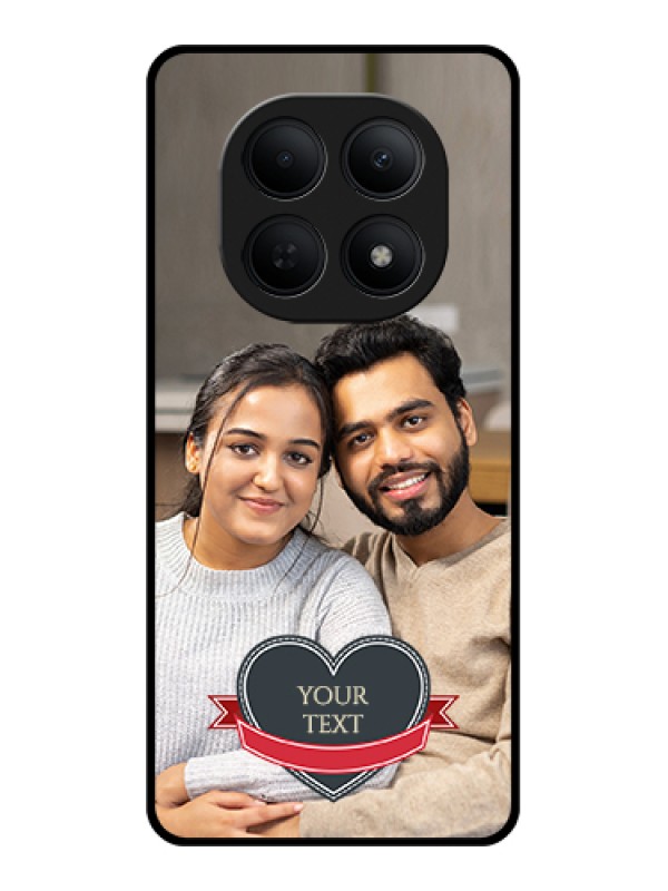Custom Poco M8 5G Custom Glass Phone Case - Just Married Couple Design
