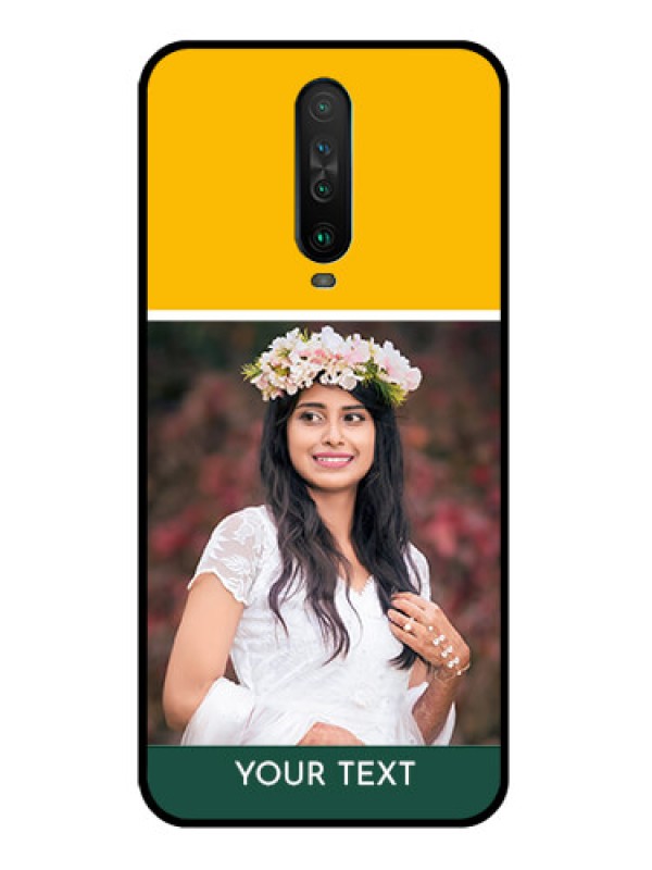 Custom Poco X2 Photo Printing on Glass Case  - Love You Design
