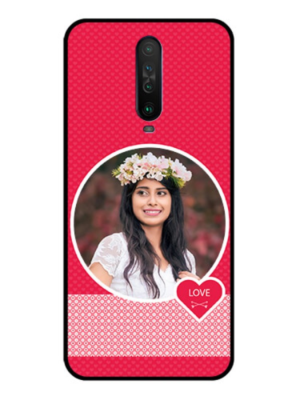 Custom Poco X2 Personalised Glass Phone Case  - Pink Pattern Design