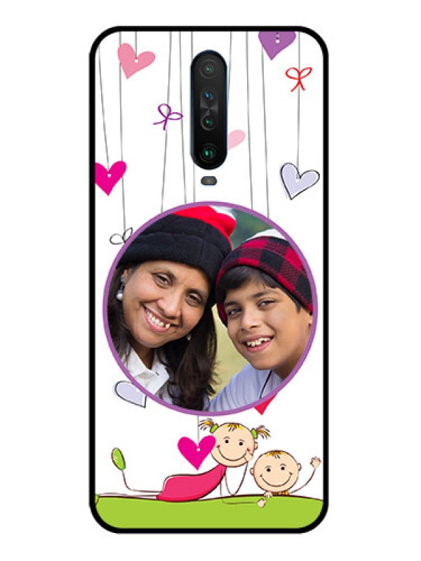 Custom Poco X2 Photo Printing on Glass Case  - Cute Kids Phone Case Design