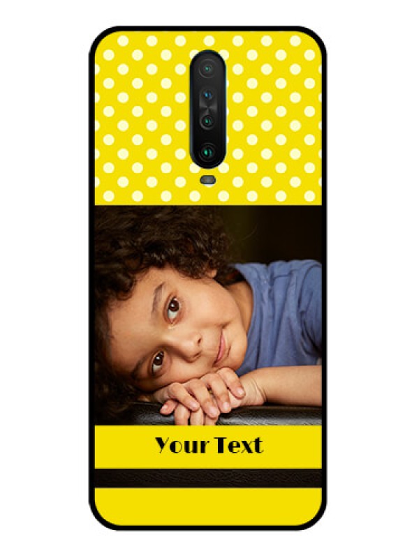 Custom Poco X2 Custom Glass Phone Case  - Bright Yellow Case Design