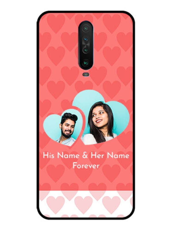 Custom Poco X2 Personalized Glass Phone Case  - Couple Pic Upload Design