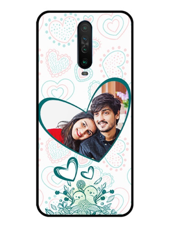 Custom Poco X2 Photo Printing on Glass Case  - Premium Couple Design