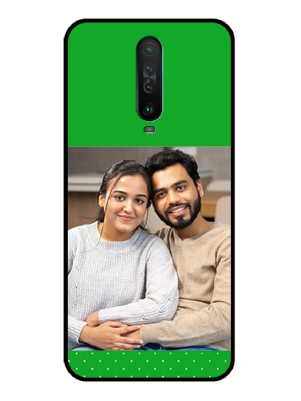 Custom Poco X2 Personalized Glass Phone Case  - Green Pattern Design
