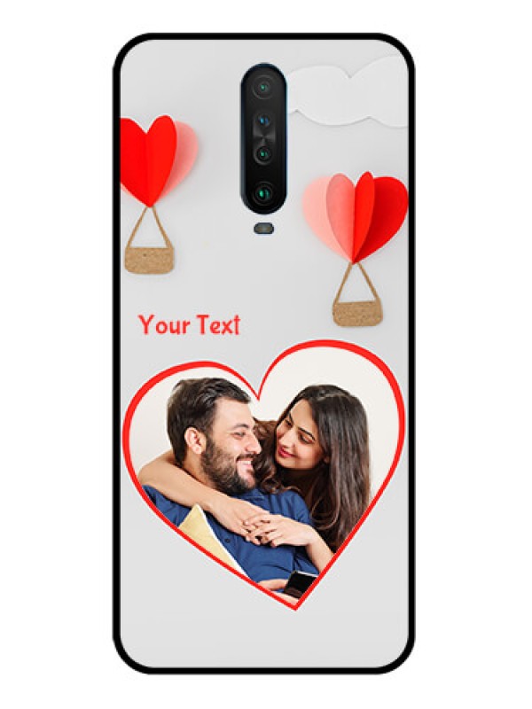 Custom Poco X2 Custom Glass Mobile Case  - Parachute Love Design