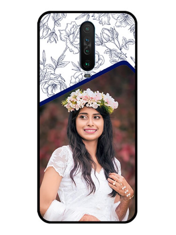 Custom Poco X2 Personalized Glass Phone Case  - Premium Floral Design
