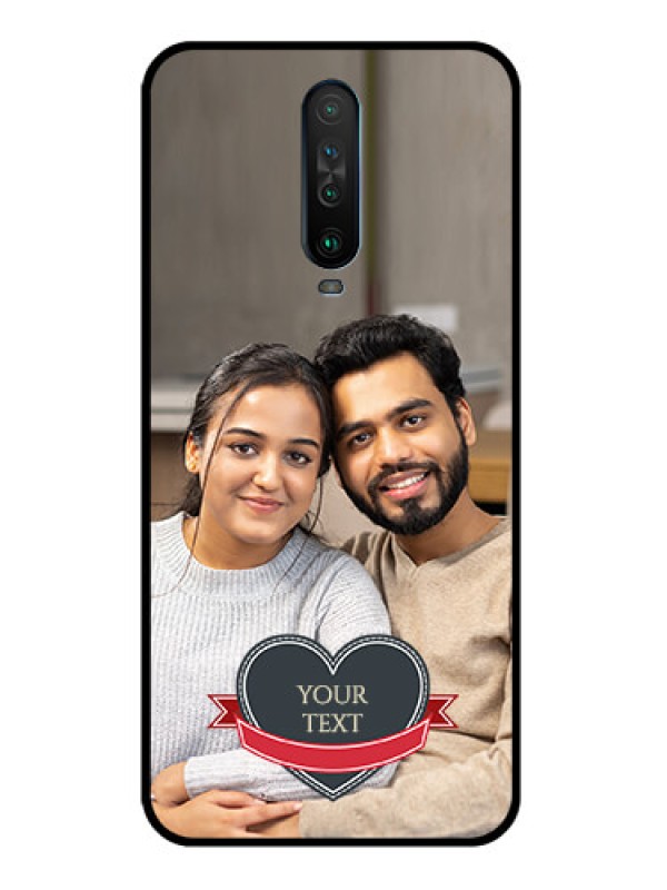 Custom Poco X2 Custom Glass Phone Case  - Just Married Couple Design