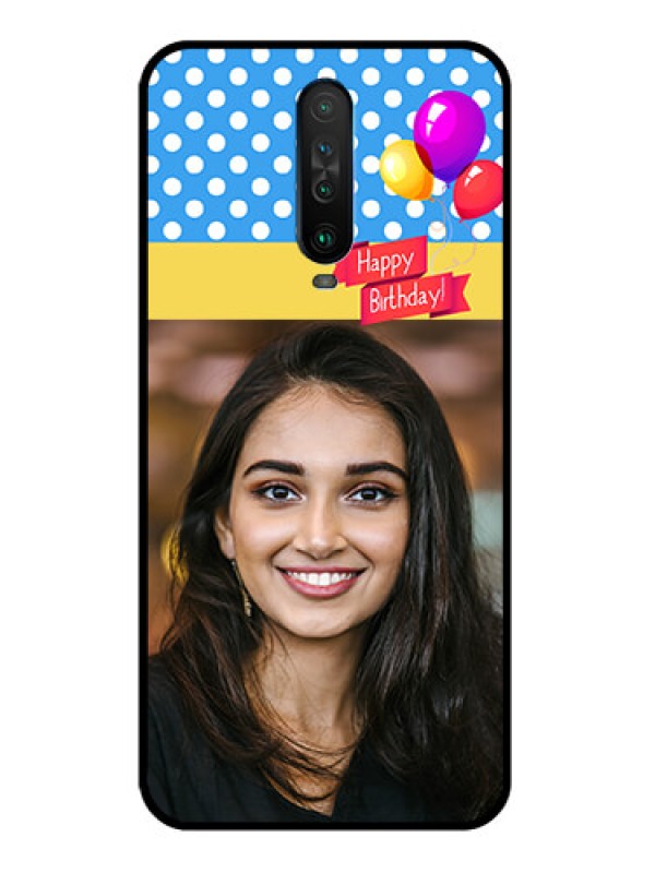 Custom Poco X2 Custom Glass Mobile Case  - Happy Birthday Design
