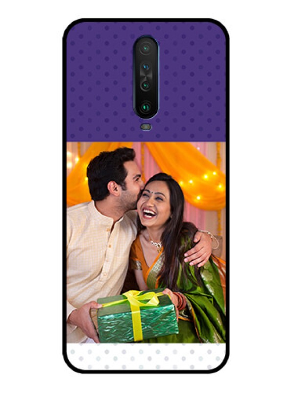 Custom Poco X2 Personalized Glass Phone Case  - Violet Pattern Design