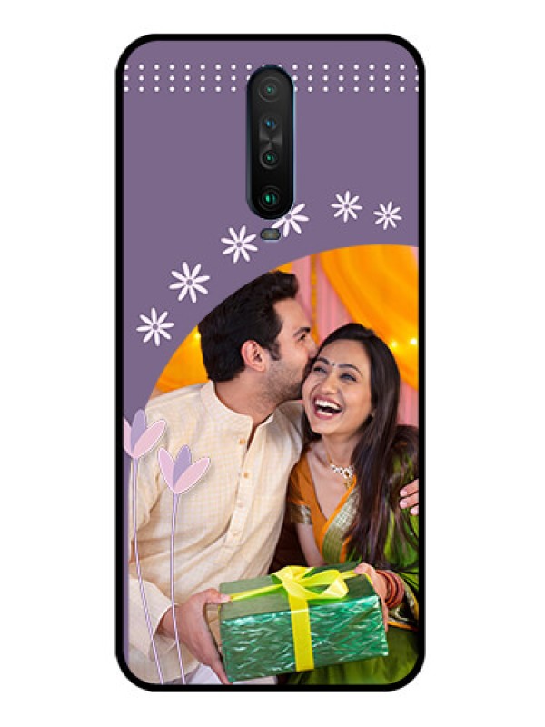 Custom Poco X2 Custom Glass Mobile Case  - Lavender flowers design 