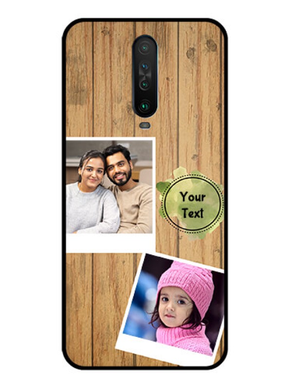 Custom Poco X2 Custom Glass Phone Case  - Wooden Texture Design