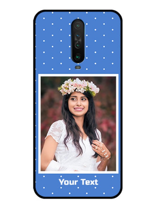 Custom Poco X2 Photo Printing on Glass Case  - Polka dots design