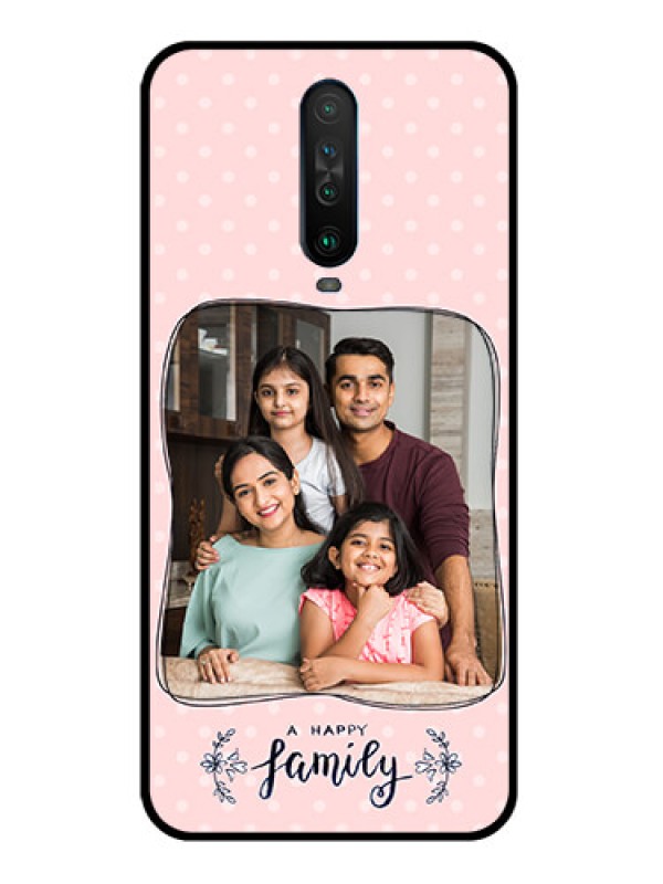 Custom Poco X2 Custom Glass Phone Case  - Family with Dots Design